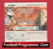 England v Bulgaria 1996 – Football Ticket