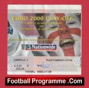 England v Scotland 1999 – Football Ticket Euro 2000 play off 1999