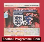 England v France 1999 – Football Ticket