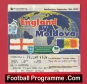 England v Moldova 1997 – Football Ticket