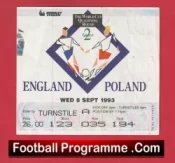 England v Poland 1993 – Football Ticket