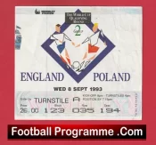 England v Poland 1993 – Football Ticket