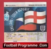 England v Czech Republic 1998 – Football Ticket