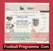 England v Denmark 1990 – Football Ticket