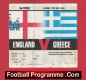 England v Greece 1994 – Football Ticket
