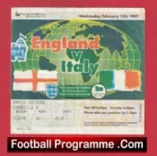 England v Italy 1997 – Football Ticket