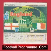 England v Italy 1997 – Football Ticket