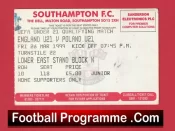 England v Poland 1999 – Football Ticket U21 Southampton