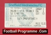 England v Northern Ireland 1994 – Football Ticket B International