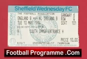 England v Northern Ireland 1994 – Football Ticket B International