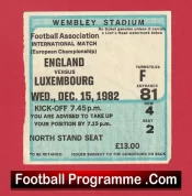 England v Luxembourg 1982 – Football Ticket