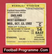 England v Germany 1982 – Football Ticket