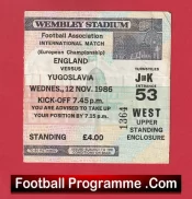 England v Yugoslavia 1986 – Football Ticket