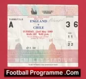 England v Chile 1989 – Football Ticket