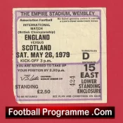 England v Scotland 1979 – Football Ticket