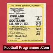 England v Scotland 1975 – Football Ticket