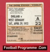 England v Germany 1972 – Football Ticket