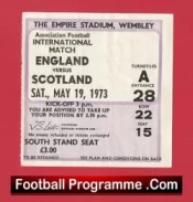 England v Scotland 1973 – Football Ticket