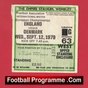 England v Denmark 1979 – Football Ticket