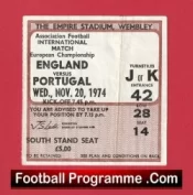 England v Portugal 1974 – Football Ticket