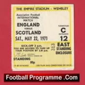 England v Scotland 1971 – Football Ticket