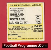England v Scotland 1971 – Football Ticket