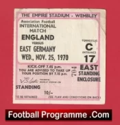 England v Germany 1970 – Football Ticket