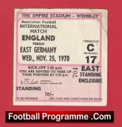England v Germany 1970 – Football Ticket