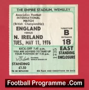 England v Northern Ireland 1976 – Football Ticket