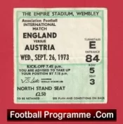England v Austria 1973 – Football Ticket