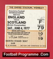 England v Scotland 1977 – Football Ticket