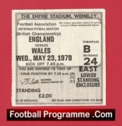 England v Wales 1979 – Football Ticket