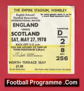 England v Scotland 1978 – Football Ticket