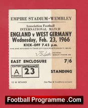 England v Germany 1966 – Football Ticket
