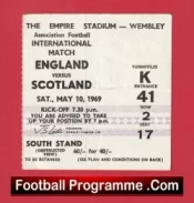 England v Scotland 1969 – Football Ticket