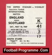 England v Scotland 1969 – Football Match Ticket