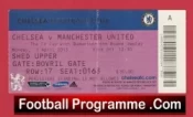Chelsea v Manchester United 2013 – Match Ticket FA Cup