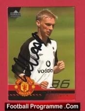 Manchester United Luke Chadwick Autograph Signed Football Card Man Utd