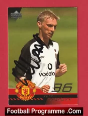 Manchester United Luke Chadwick Autograph Signed Football Card Man Utd
