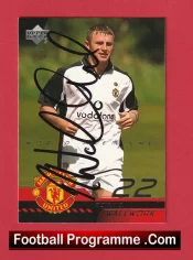Manchester United Ronnie Wallwork Autograph Signed Football Card Man Utd
