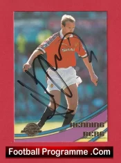 Manchester United Henning Berg Autograph Signed Football Card Man Utd