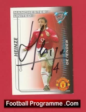 Manchester United Gabriel Heinze Autograph Signed Football Card Man Utd