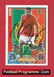 Manchester United Nani Autograph Signed Football Card Man Utd
