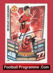 Manchester United Shinji Kagawa Autograph Signed Football Card Man Utd