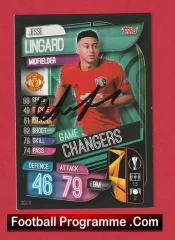 Manchester United Jesse Lingard Autograph Signed Football Card Man Utd