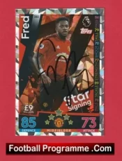 Manchester United Fred Autograph Signed Football Card Man Utd