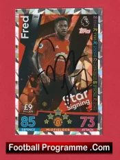 Manchester United Fred Autograph Signed Football Card Man Utd