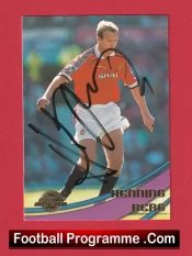 Manchester United David May Autograph Signed Football Card Man Utd