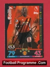 Manchester United Eric Bailly Autograph Signed Football Card Man Utd