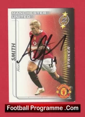 Manchester United Alan Smith Autograph Signed Football Card Man Utd